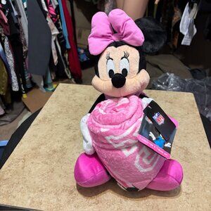 NWT NORTHWEST Official NFL New England Patriots Minnie Mouse Character Blanket